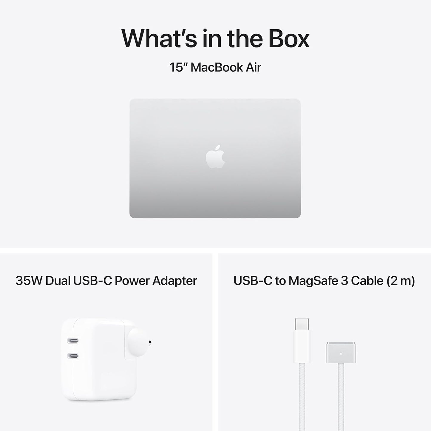 15-inch MacBook Air (MDV94HN/A) – Apple M5 Chip, 10-Core CPU, 10-Core GPU, 16GB RAM, 512GB SSD Touch ID | Silver