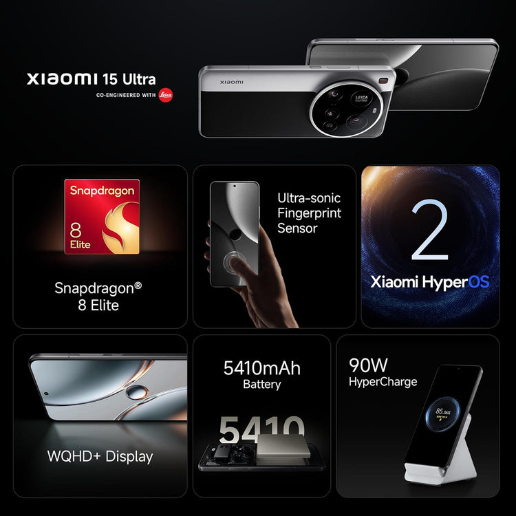 Xiaomi 15 Ultra 5G (16GB RAM, 512GB, Silver Chrome)