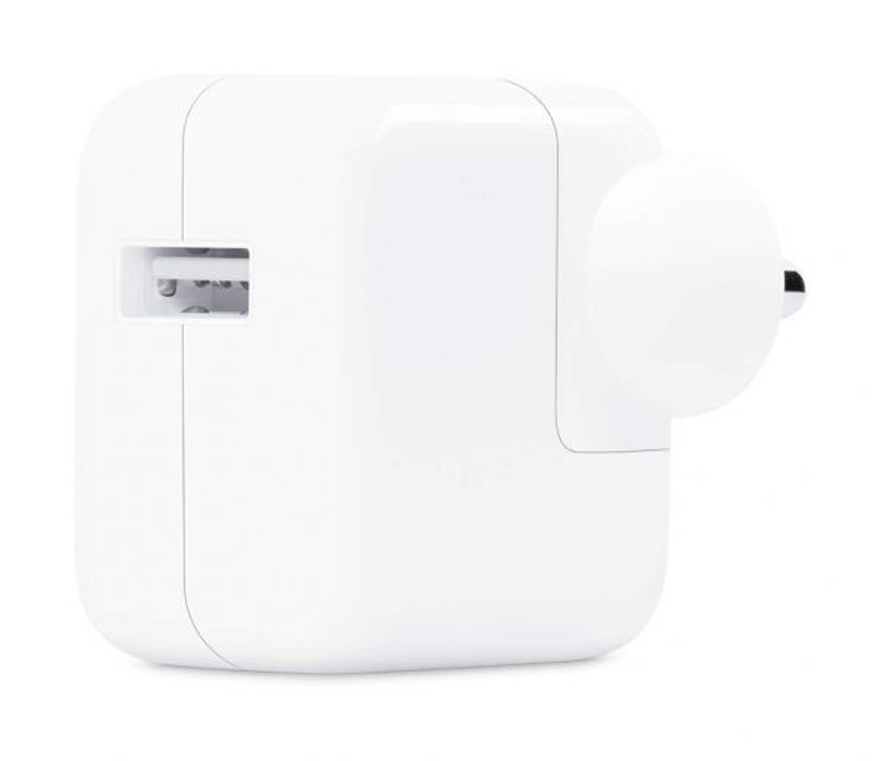 Apple 12W USB Power Adapter white compact wall charger with folding plug