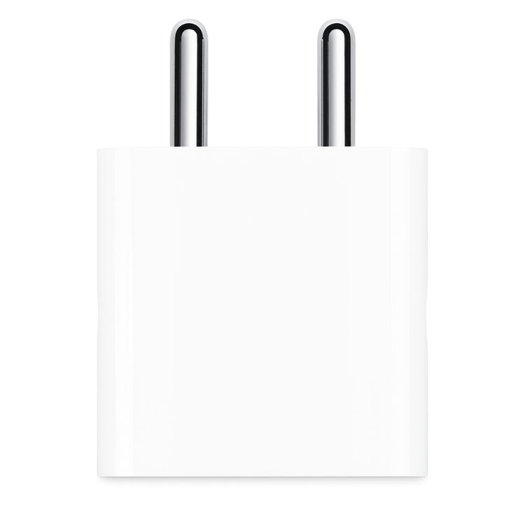 Apple 20W USB-C charger white compact power adapter with two metal prongs