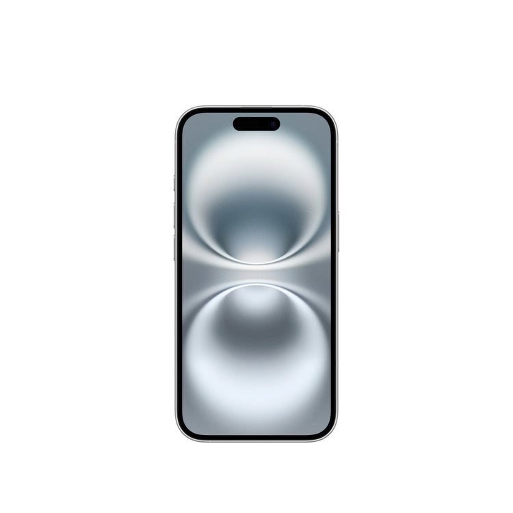 Apple iPhone 16 White 128GB purchase front view with edge-to-edge display and sleek design