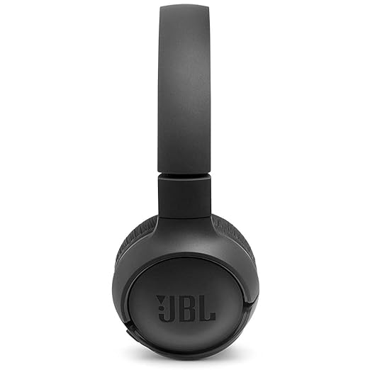 Black JBL Tune 500 wireless headphones with over-ear cushioned design and adjustable headband