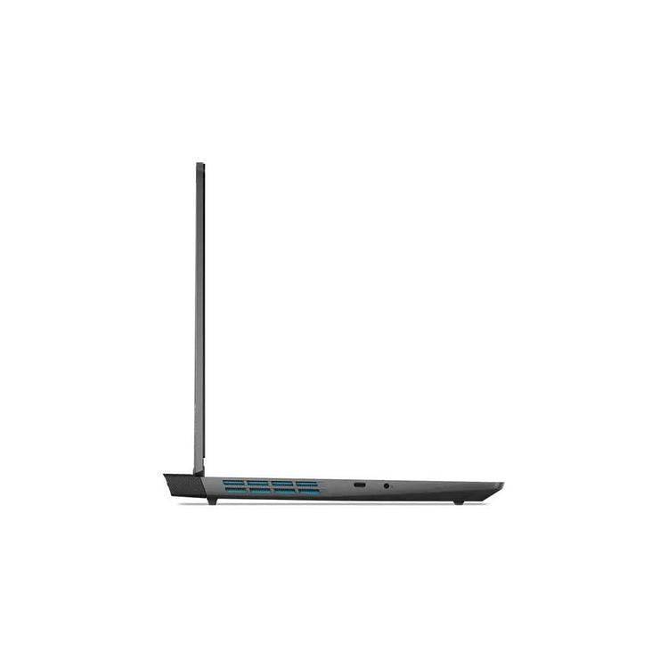 Slim side view of Lenovo LOQ gaming laptop with cooling vents and USB ports
