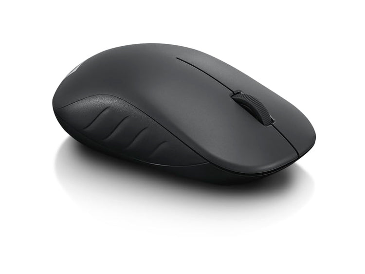 Lenovo Wireless Mouse 130 in black with ergonomic design and scroll wheel for smooth navigation