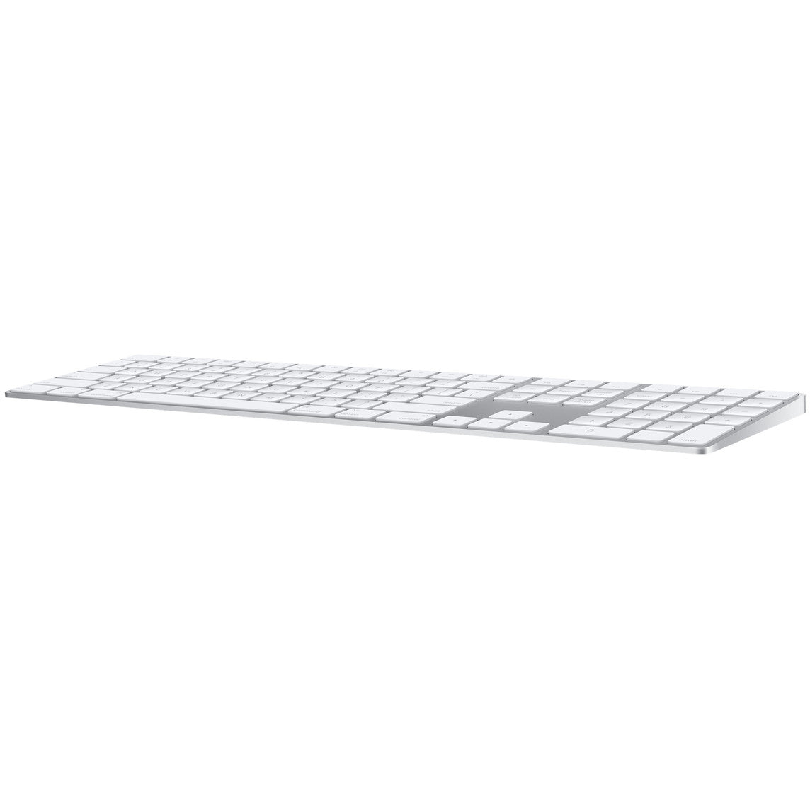 Apple Magic Keyboard with numeric keypad in white slim wireless design