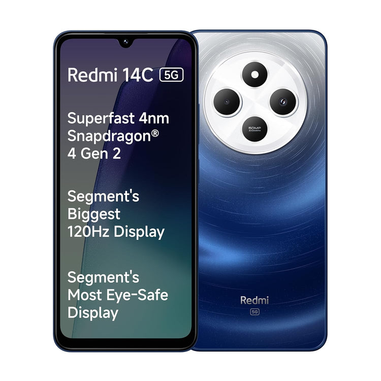 Redmi 14C 5G smartphone with superfast 4nm Snapdragon 4 Gen 2 chip and 120Hz eye-safe display