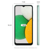 Front and side view of Samsung Galaxy A03 Core smartphone with colorful abstract wallpaper on screen