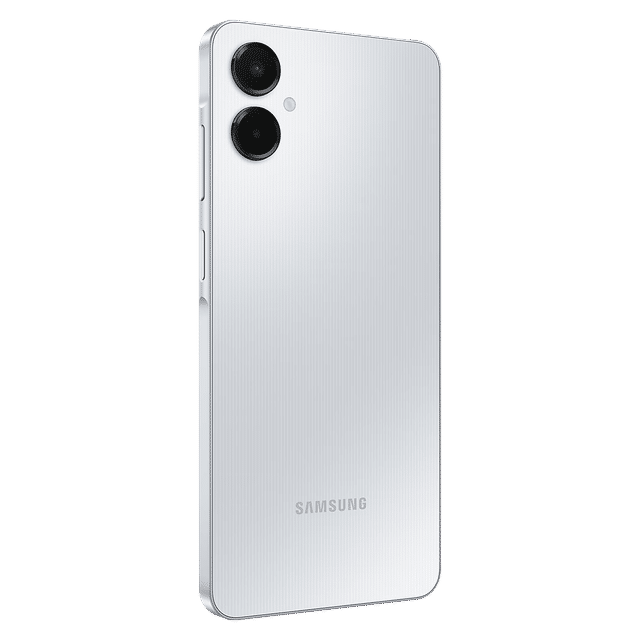 Samsung Galaxy A06 4GB 128GB Gold phone shown from the back with dual camera and silver finish