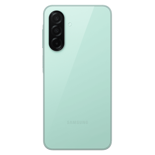 Samsung Galaxy A26 5G unlocked phone in mint green with triple rear camera setup