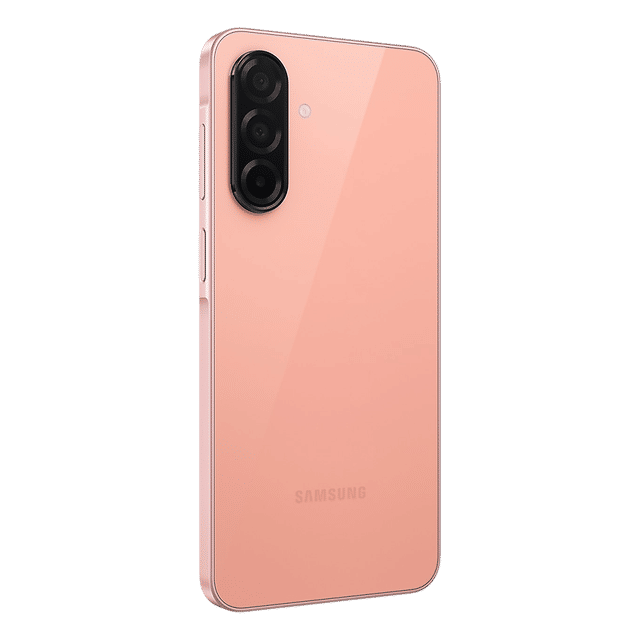 Samsung Galaxy A26 5G unlocked pink smartphone showing rear triple camera design