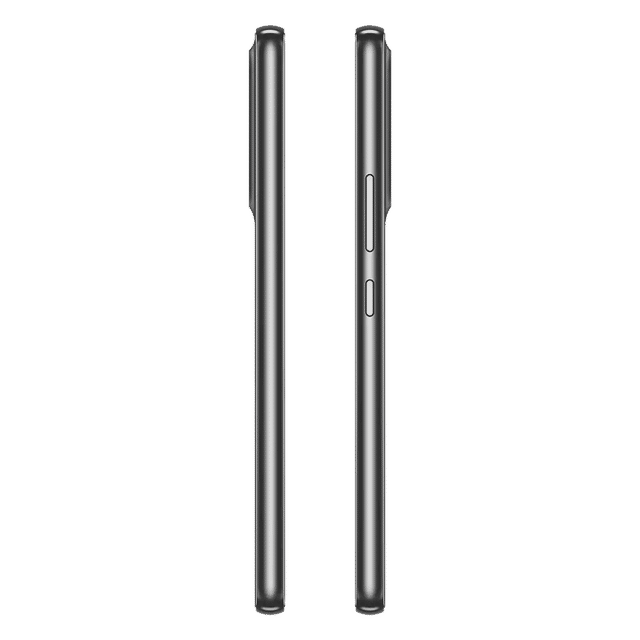 Side view of Samsung Galaxy A53 phone showing volume and power buttons in black