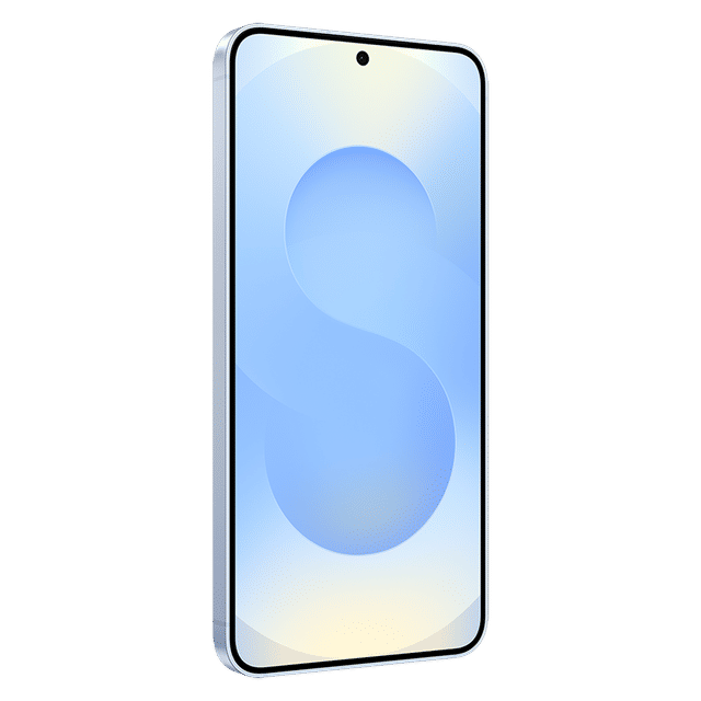 Samsung Galaxy S25 5G for sale showing sleek front display and slim bezels in silver color