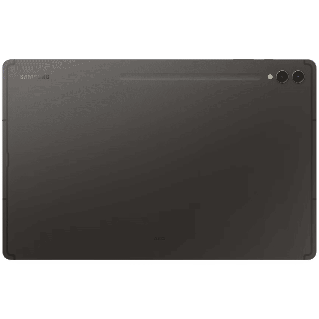 Back view of Samsung Galaxy Tab S9 Ultra Wi-Fi tablet in black with dual rear cameras