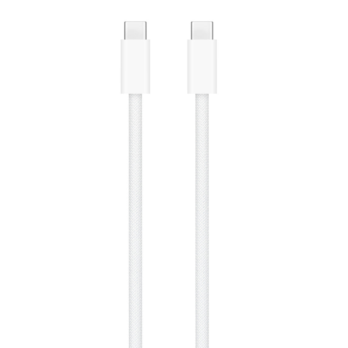 Apple 240W USB-C charging cable in white with durable braided design and USB-C connectors on both ends
