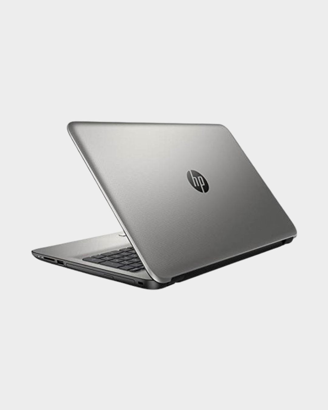 HP LAPTOP collection image showing the HP LAPTOPS title and a gray HP laptop angled open on white background