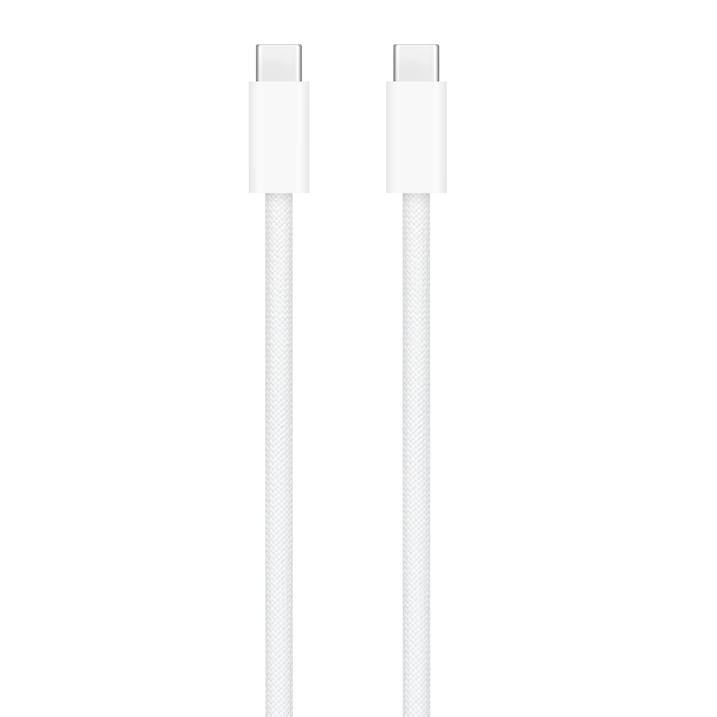 Apple 240W USB-C charging cable with white braided design for fast power delivery
