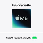 Apple MacBook Air 13 Inch M5 Chip 16GB RAM 1TB SSD (MDH84HN/A) - Silver