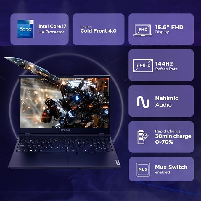 Lenovo Legion 5i (83JJ0010IN) | i7-13650HX | RTX 4060 | 24GB RAM | 512GB SSD