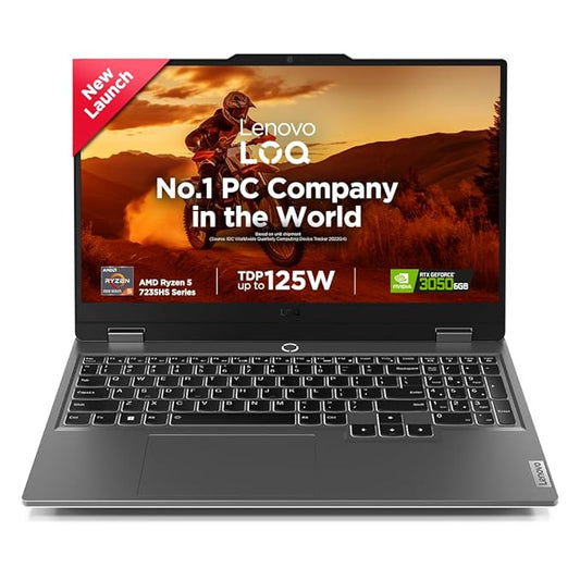 LENOVO LOQ LOQRyzen™ 5 7235HS  12GB, SO-DIMM DDR5-4800, 512GB SSD15.6" 144hz 300NITS (82RK00VWIN) WIN 11 MSO 2024H&S RTX 3050 6GB GPU 1YR ADP
