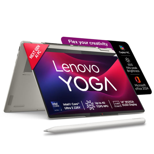 Lenovo Yoga 7i 2-in-1 Ultra | 16GB RAM | 1TB SSD | 14" OLED ARC GPU |(83JQ000XIN) Windows 11 + MS Office 2024 | 1 Year ADP