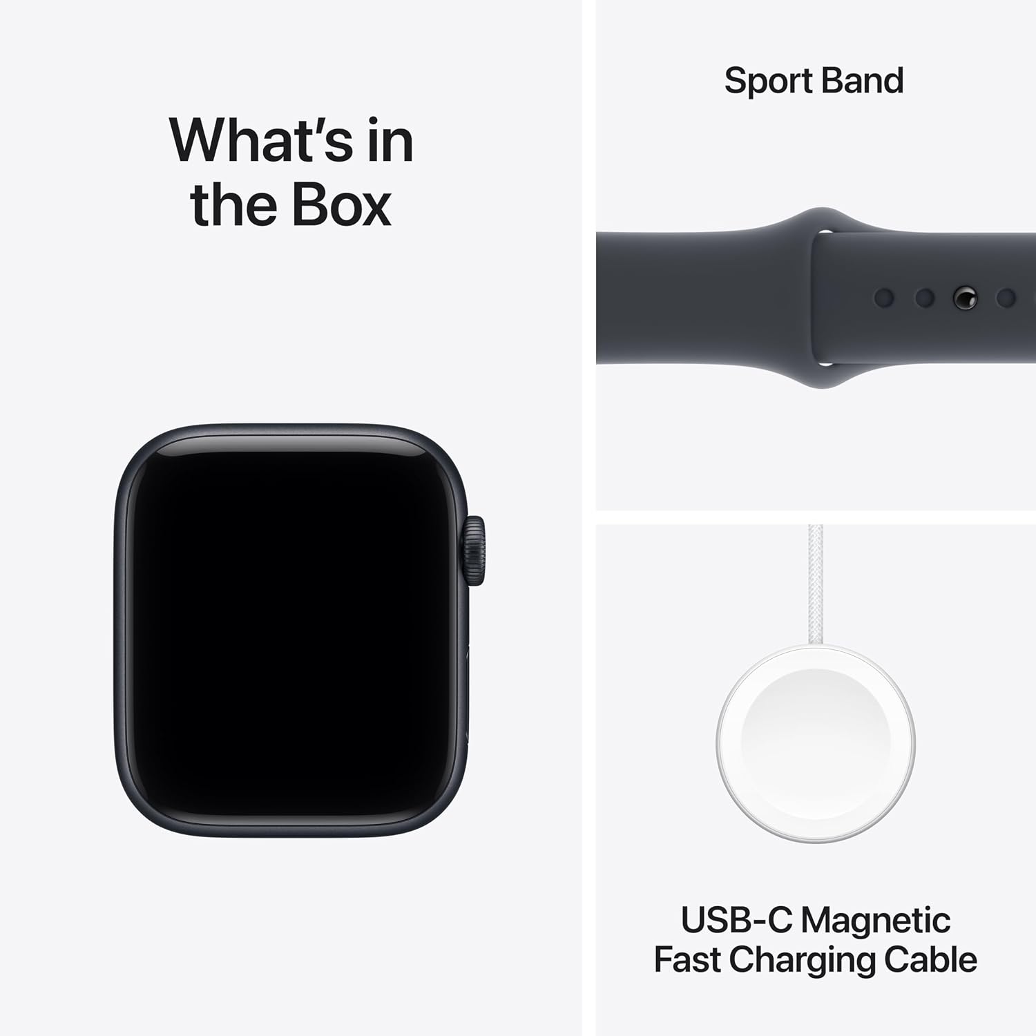Apple Watch SE 3 GPS 44mm Aluminium Case with Midnight Sport Band - S/M