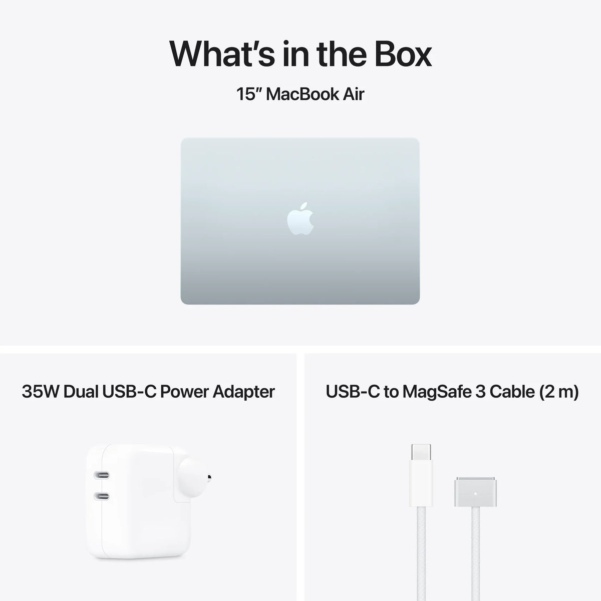 Apple MacBook Air 15-inch M5 Chip 24GB RAM 1TB SSD (MDVU4HN/A) - Sky Blue