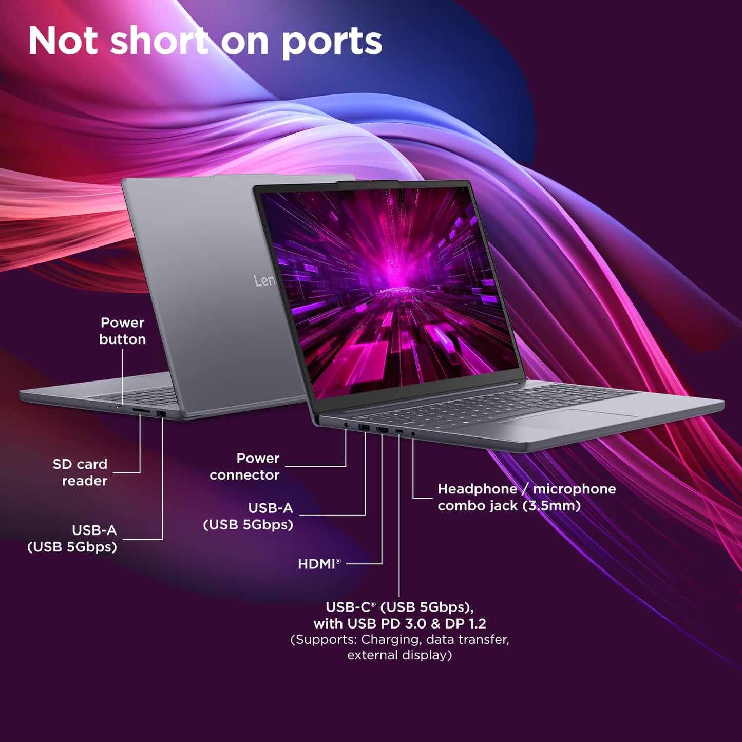 Lenovo IdeaPad Slim 3i (83K00B8IN) | i5-13420H | 16GB | 512GB SSD | 15.3" FHD 300 nits