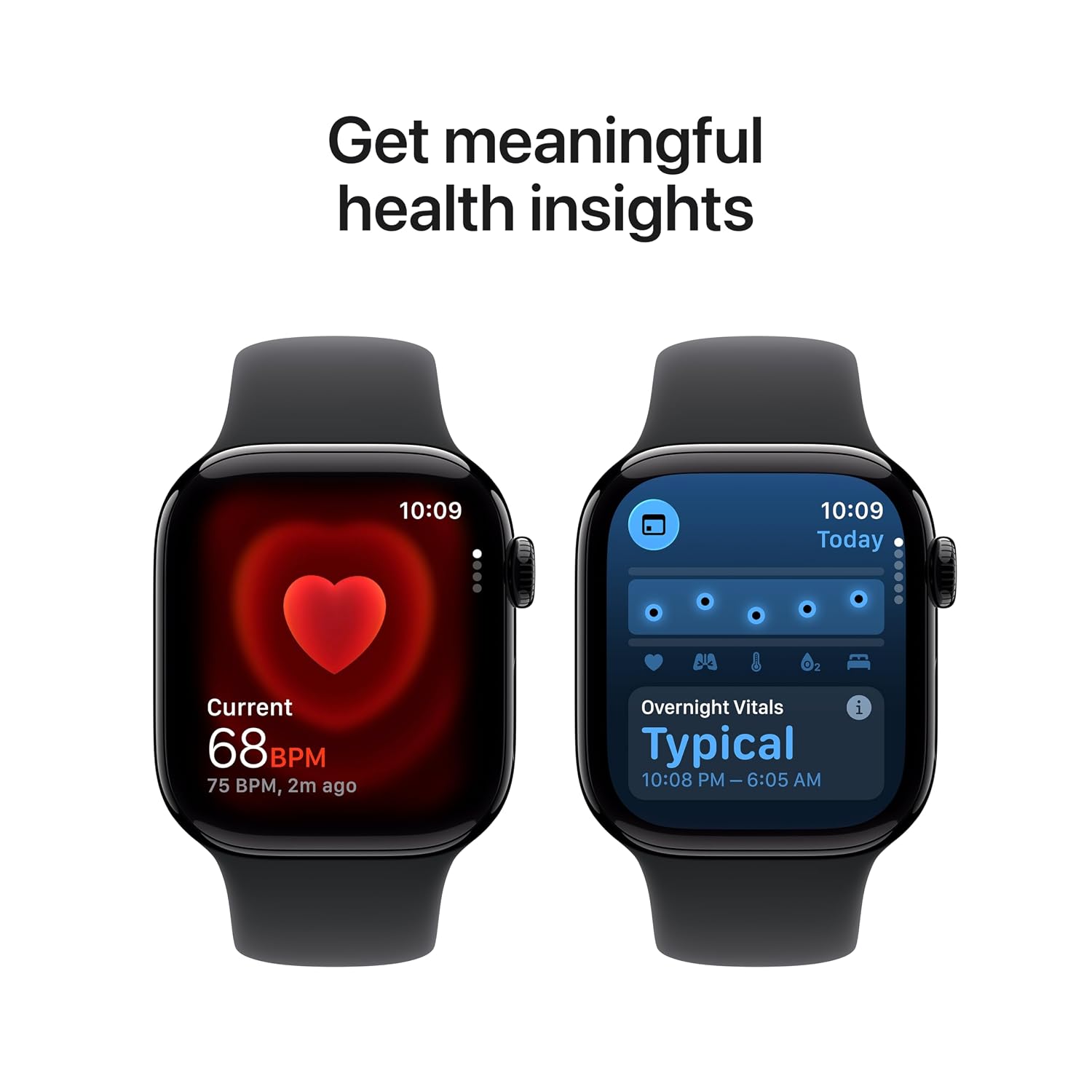 Apple Watch Series 11 GPS 42mm Aluminium Case with Jet Black Sport Band (S/M)