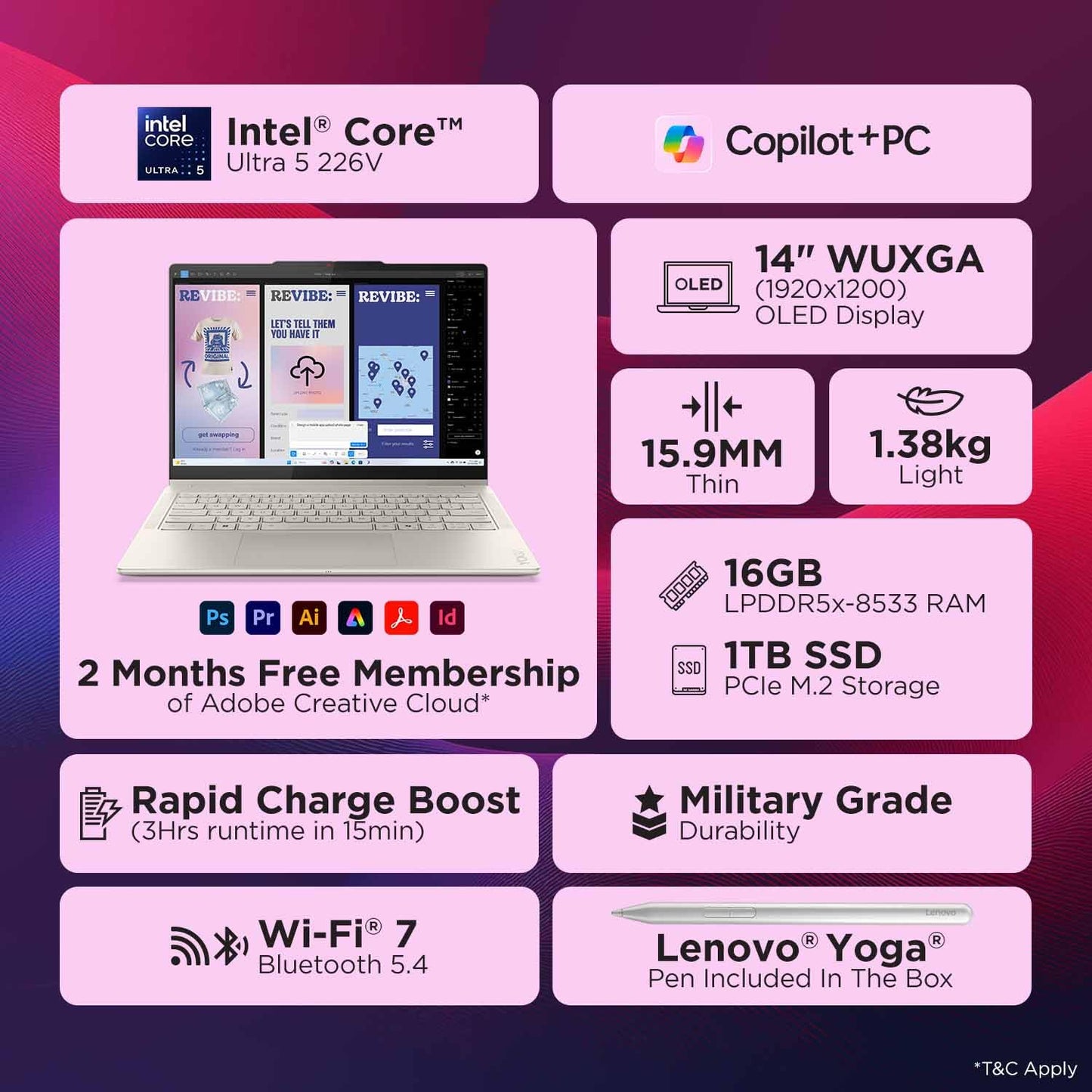 Lenovo Yoga 7i Ultra (83JQ000XIN) | 14" OLED | 16GB RAM | 1TB SSD