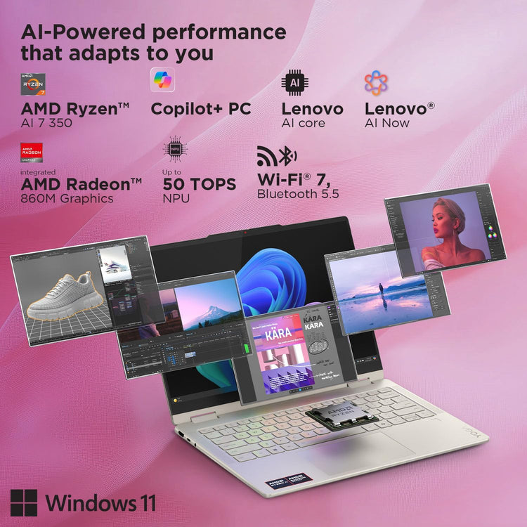 Lenovo Yoga 7i 2-in-1 AMD Ryzen 7 350 AI | 24GB RAM | 1TB SSD | 14" OLED ARC GPU |(83JR001EIN) Windows 11 + MS Office 2024 | 1 Year ADP