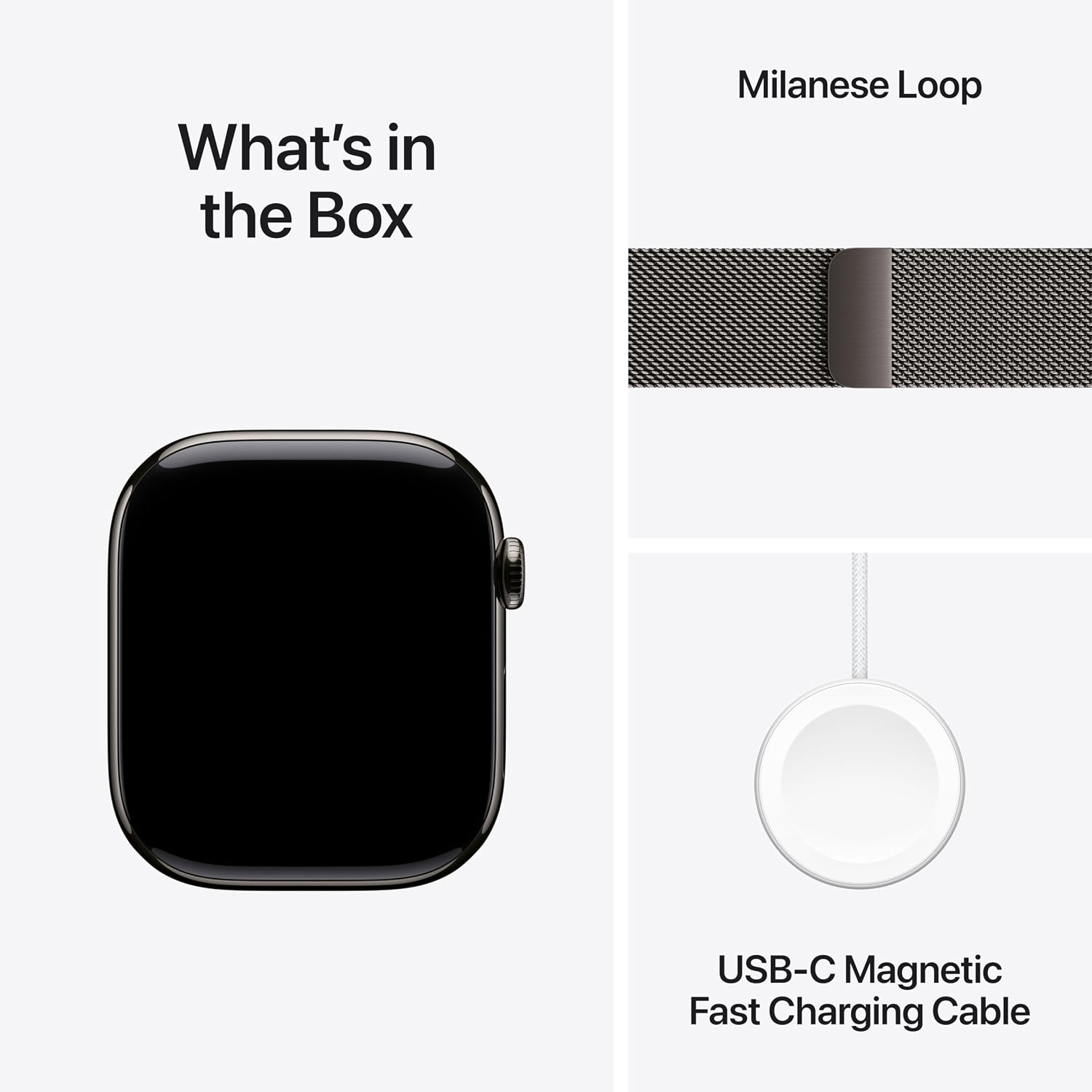 Apple Watch Series 11 GPS + Cellular 46mm Slate Titanium Case with Slate Milanese Loop (M/L)