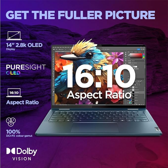 Lenovo YOGA 7i Ultra 7 (83CV00D3IN) | 14" FHD+ | 32GB RAM | 1TB SSD | Win 11