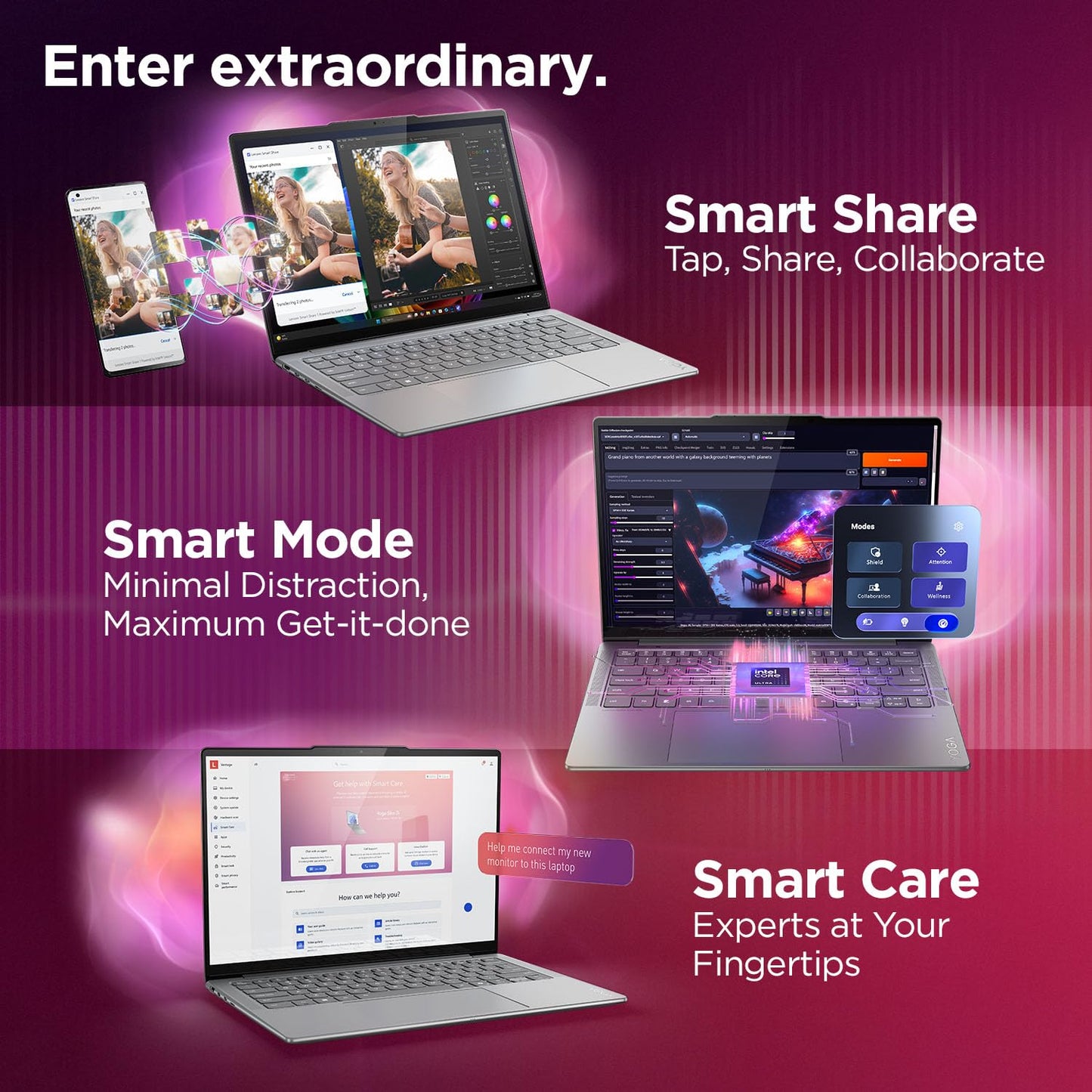 Lenovo Yoga Slim 7 Aura Edition (83JX005FIN) | Ultra 5 226V | 14" OLED | 16GB | 1TB SSD