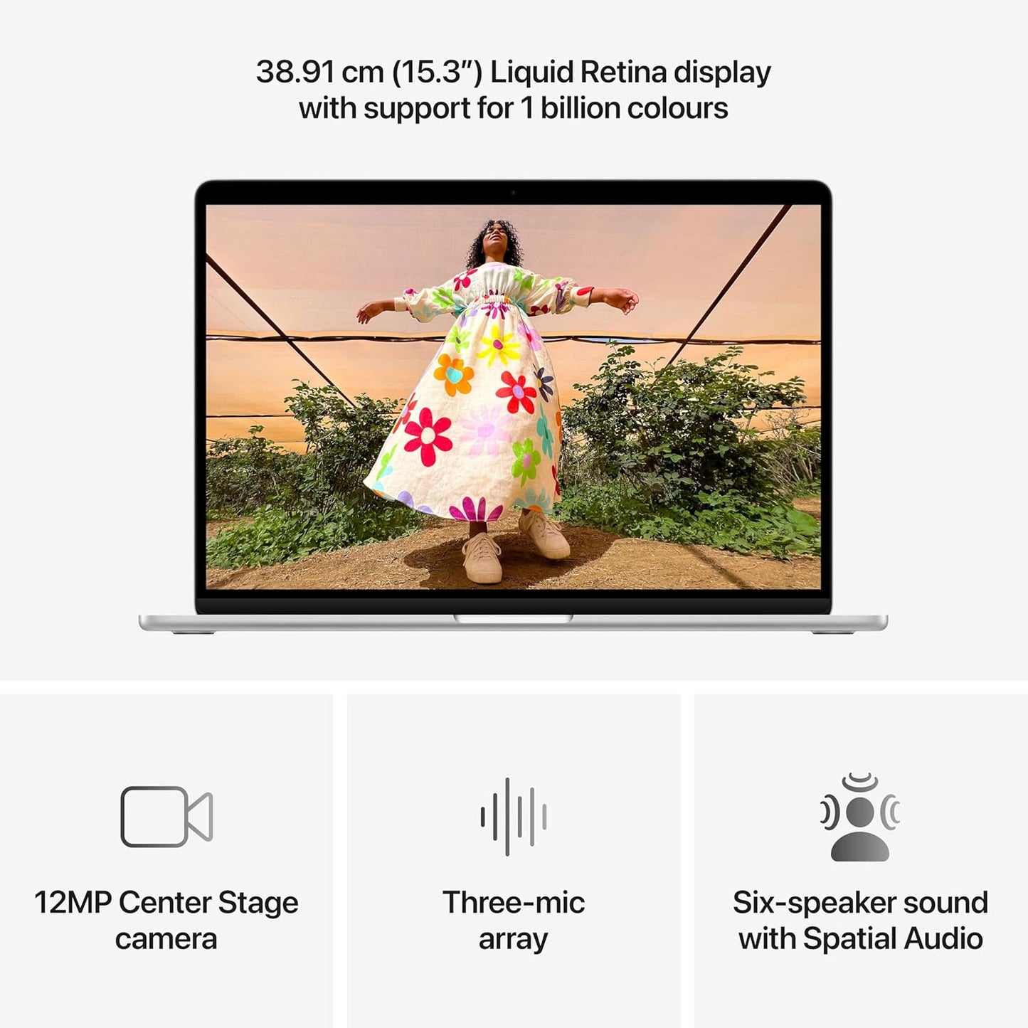 15-inch MacBook Air (MDV94HN/A) – Apple M5 Chip, 10-Core CPU, 10-Core GPU, 16GB RAM, 512GB SSD Touch ID | Silver
