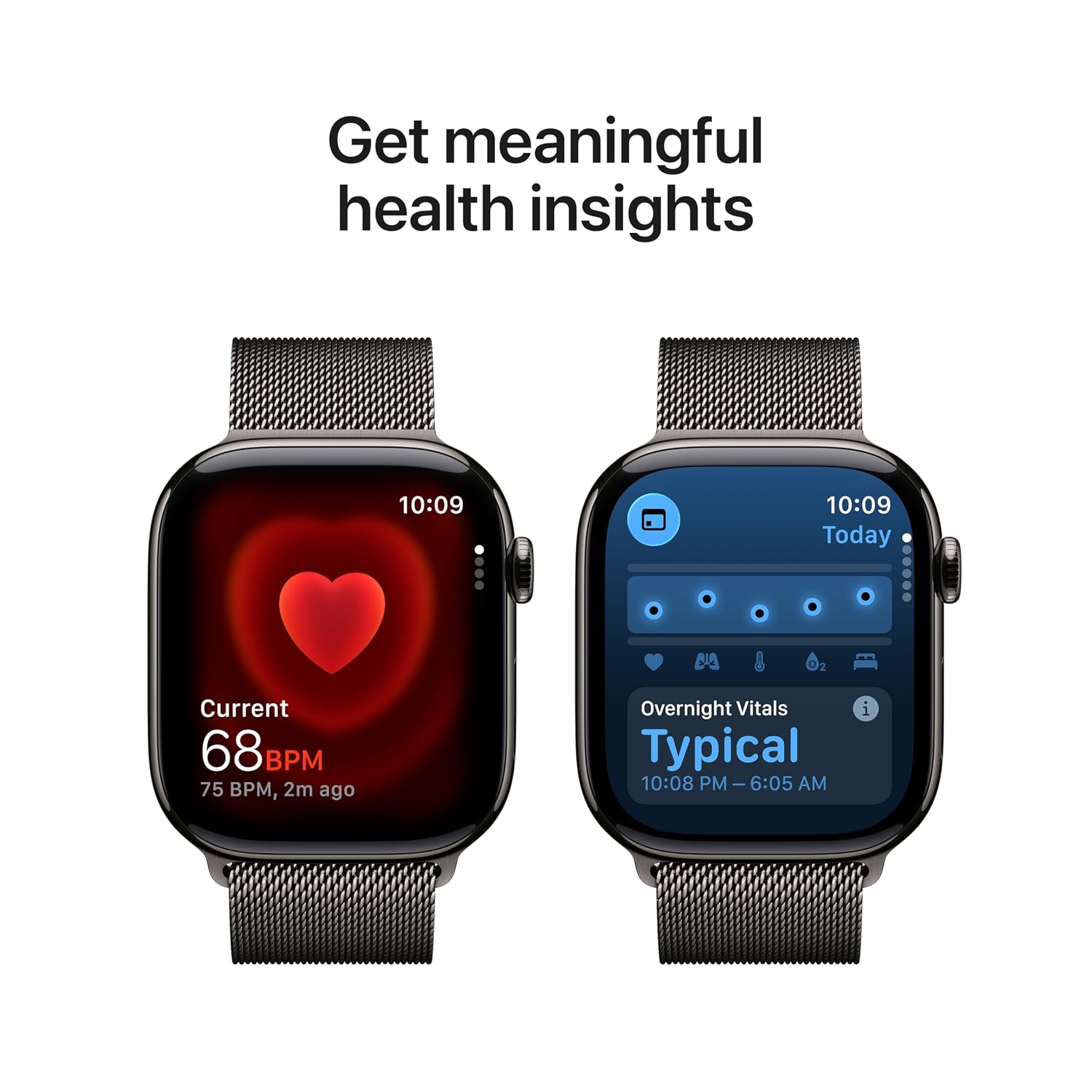 Apple Watch Series 11 GPS + Cellular 46mm Slate Titanium Case with Slate Milanese Loop (M/L)