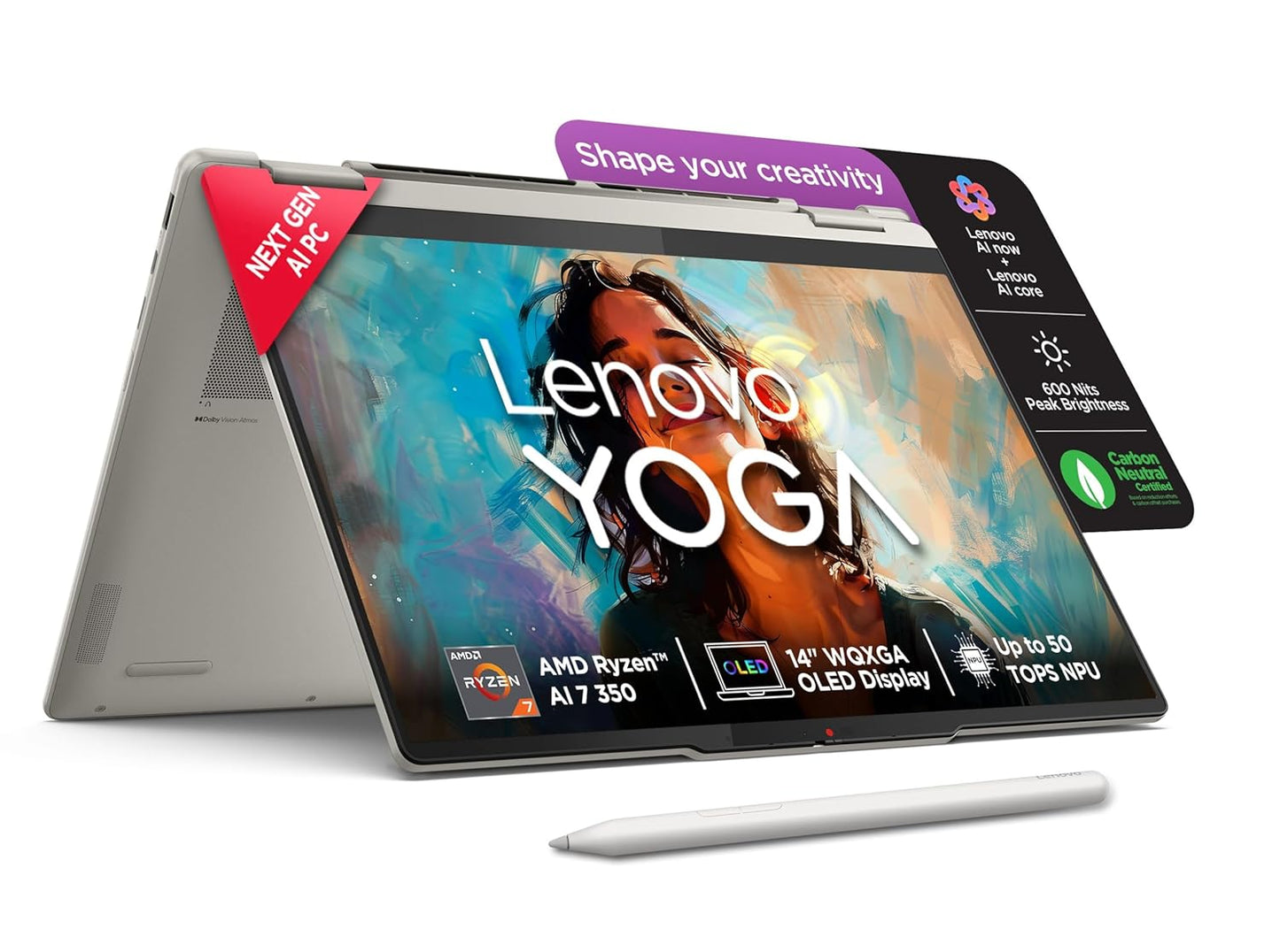 Lenovo Yoga 7i 2-in-1 Ryzen 7 350 AI (83JR001EIN) | 14" OLED | 24GB RAM | 1TB SSD