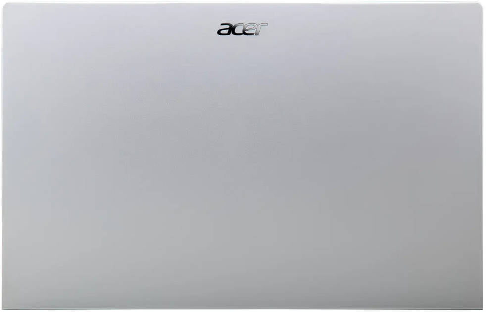 Silver Acer TravelLite i3 laptop with sleek minimalist design and Acer logo on lid