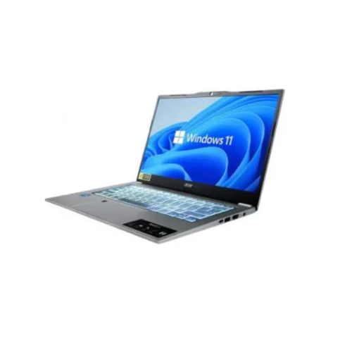 Acer TravelLite TL14-52M laptop with Windows 11 operating system and slim silver design
