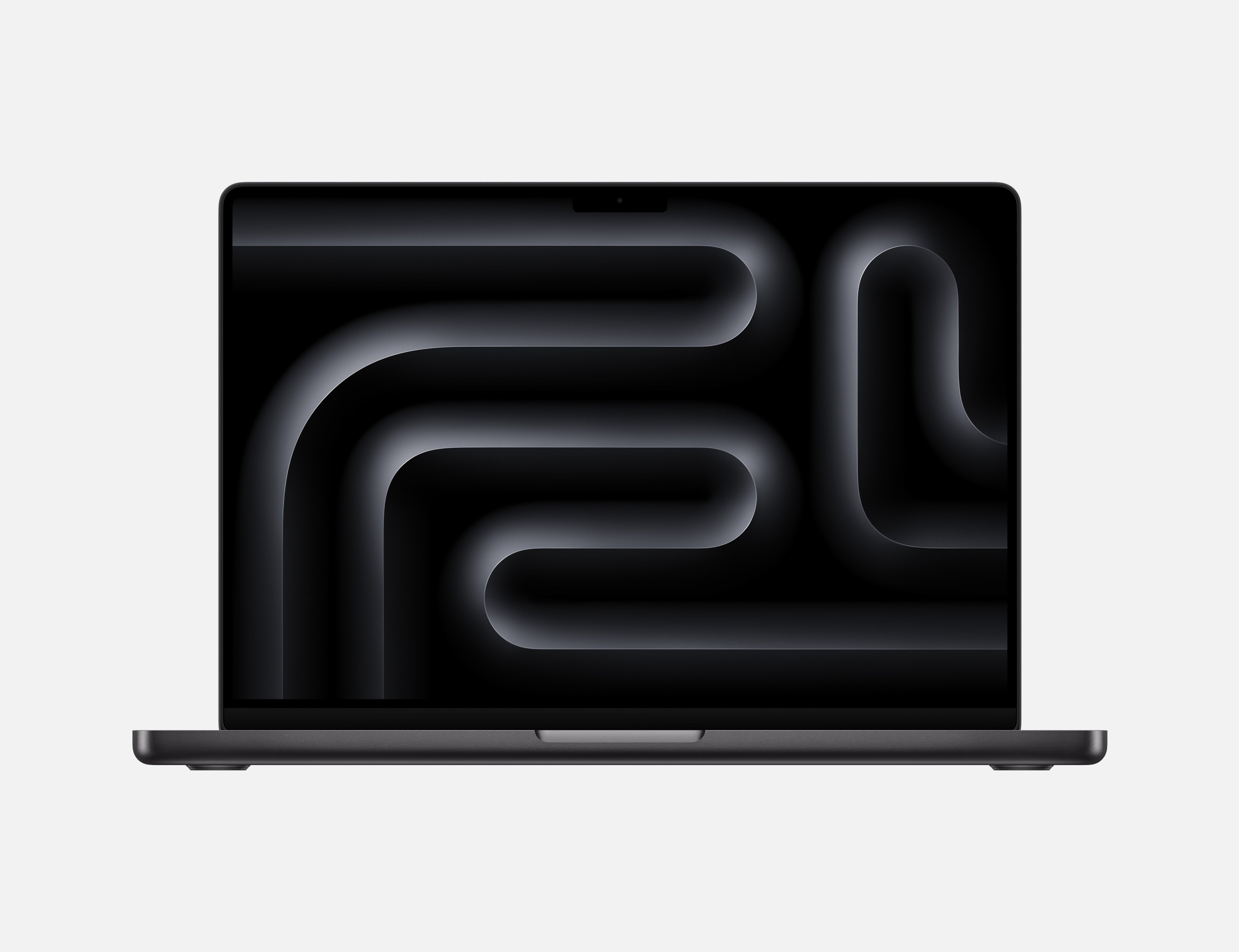 Apple 14-inch MacBook Pro M4 laptop with sleek black display and slim design