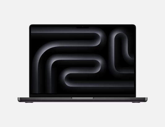 Apple 14-inch MacBook Pro M4 laptop with sleek black display and slim design