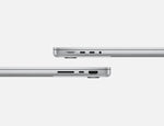 Side view showing ports and sleek design of the Apple 14-inch MacBook Pro M4 in silver
