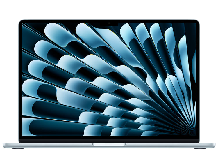 Apple 15-inch MacBook Air M4 Sky Blue laptop with vibrant screen and slim design