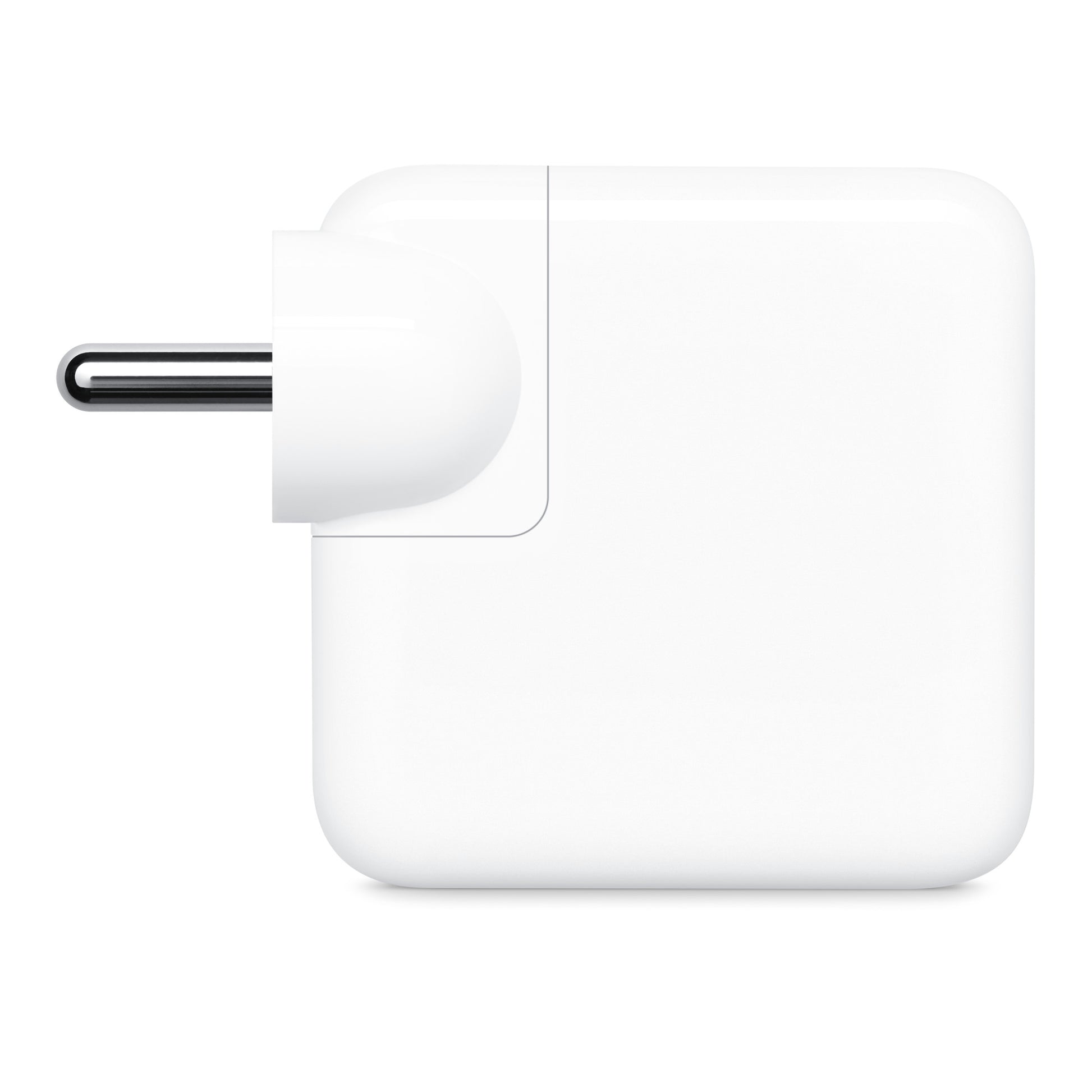 Apple 35W USB-C power adapter in white with foldable plug for fast charging