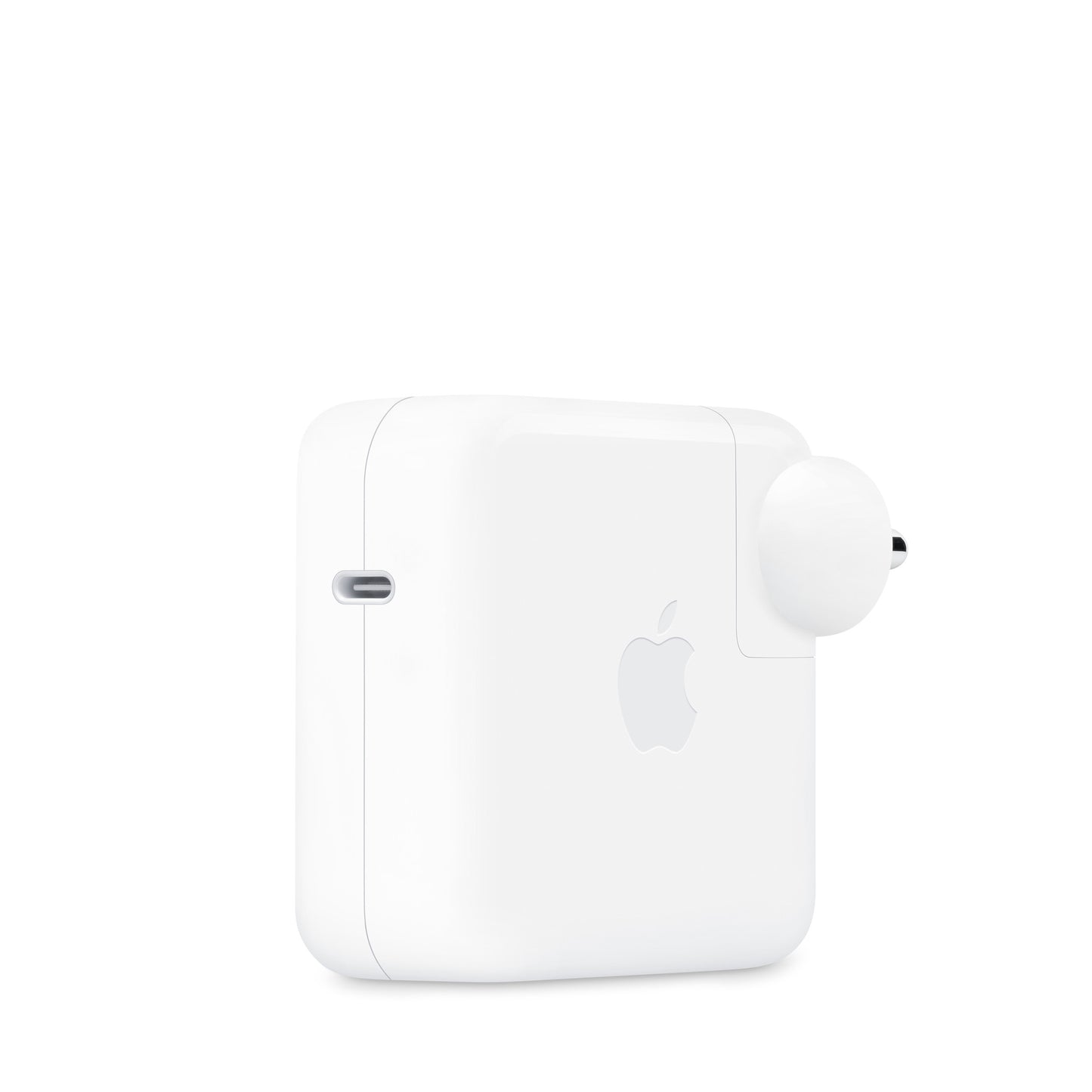 Apple 70W USB-C Charger adapter with compact white design and foldable plug for fast charging