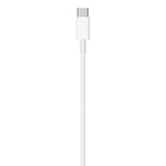 Apple fast charging Lightning cable with USB-C connector in white for quick device charging