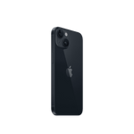 Apple iPhone 14 128GB Midnight showing rear dual cameras and sleek design on black background