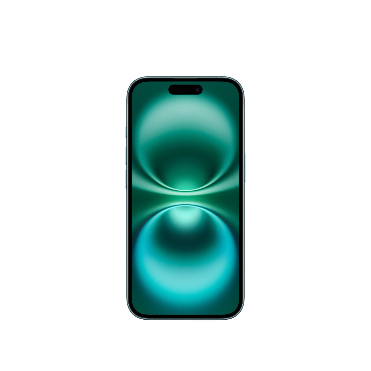 Apple iPhone 16 128GB with vibrant green display and sleek design shown front view