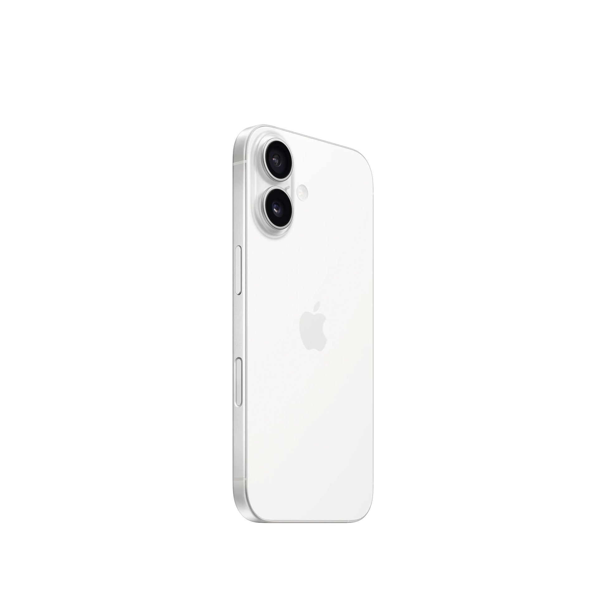 Apple iPhone 16 White 128GB purchase showing back design with dual cameras and sleek finish
