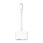 Apple Lightning Digital AV Adapter in white with HDMI port for connecting iPhone or iPad to external displays