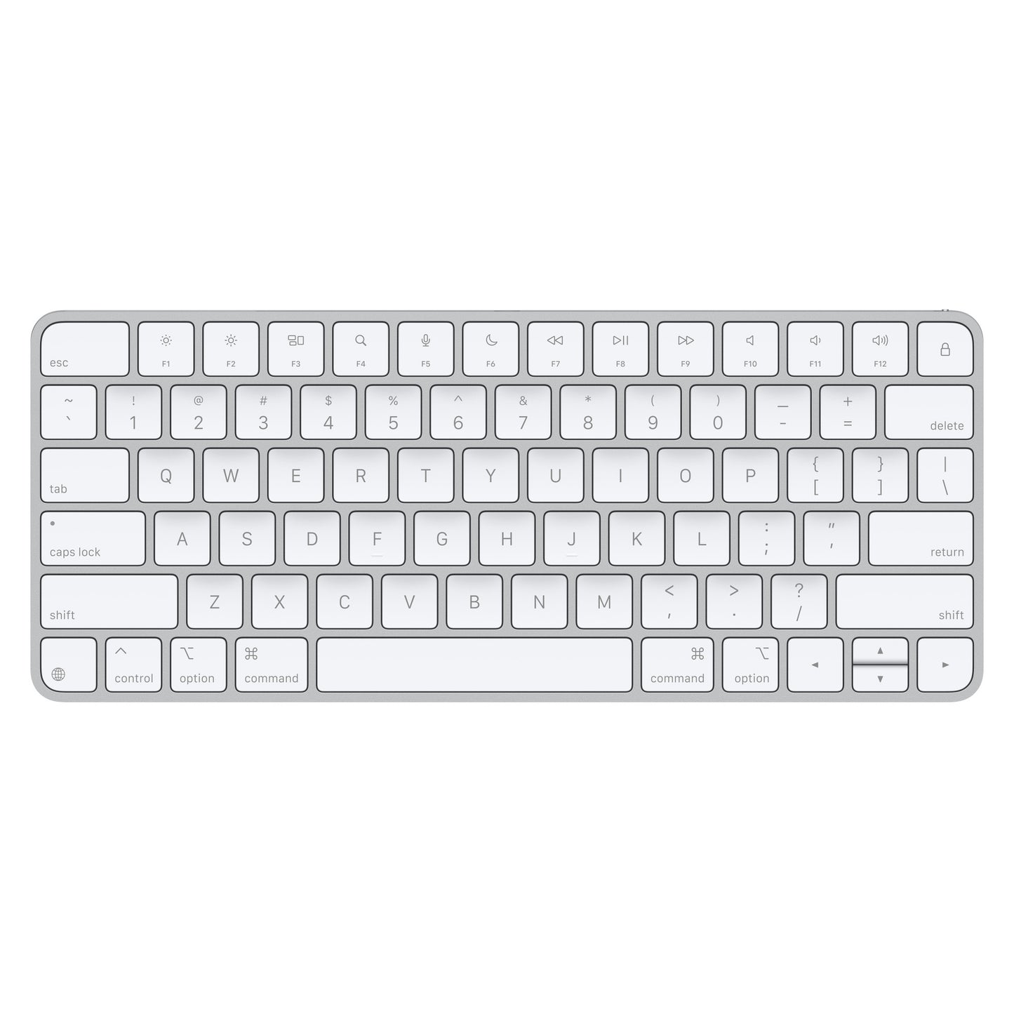 Apple Magic Keyboard USB-C with slim profile and white keys for efficient typing